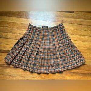 Vintage Abercrombie & Fitch 100% wool plaid mini skirt